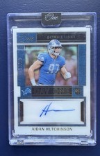 2022 PANINI ONE DAY ONE LIONS ON CARD /99 AIDAN HUTCHINSON ROOKIE AUTO SEALED. rookie card picture