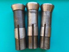 Set of 3 Big Lathe Collets (Schaublin W28?)