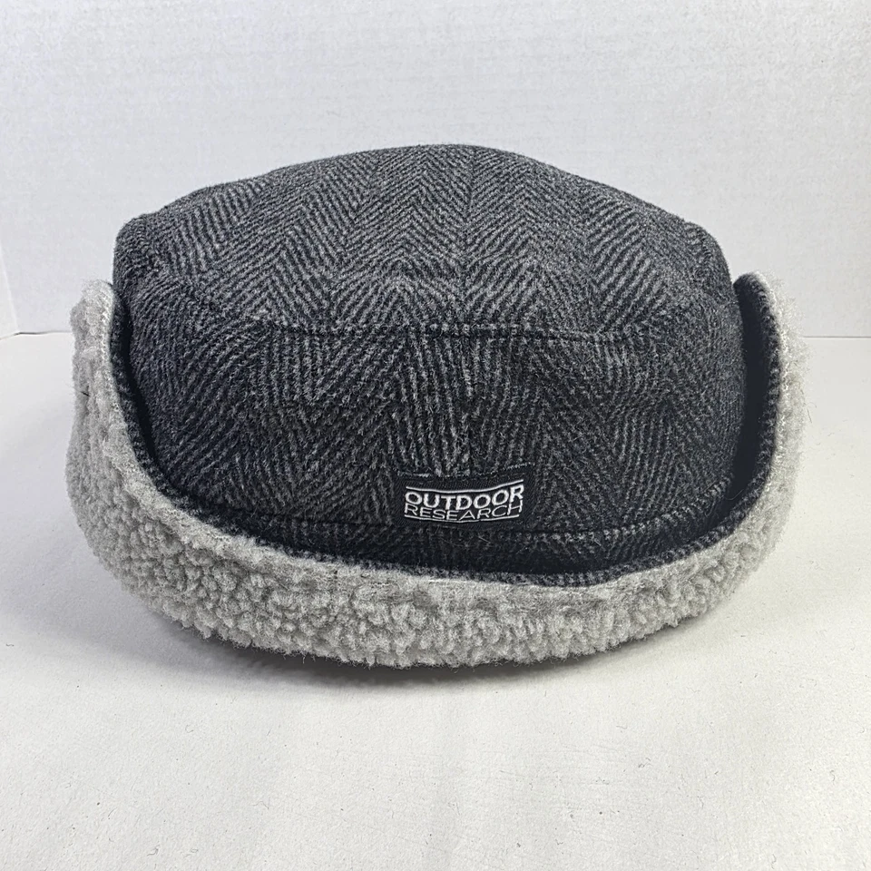 Gorra trampero Yukon invierno al aire libre Reasearch gorra forrada sherpa orejeras gris mediano Foto 2 de 4