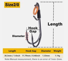 10Pcs Double Live Shrimp Hooks Catfish Fishing Hook Shrimp Holder Hooks 1/0 -3/0