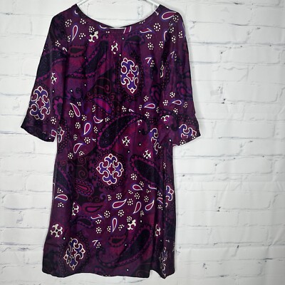 banana republic purple silk dress Banana Republic 100% Silk Sheath Dress Purple
