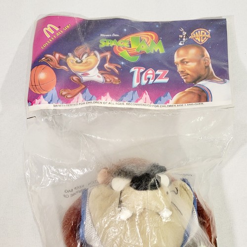 SPACE JAM TUNE SQUAD 7" TAZ VINTAGE PLUSH LOONEY TUNES NIP 1996 NEW - Picture 2 of 7