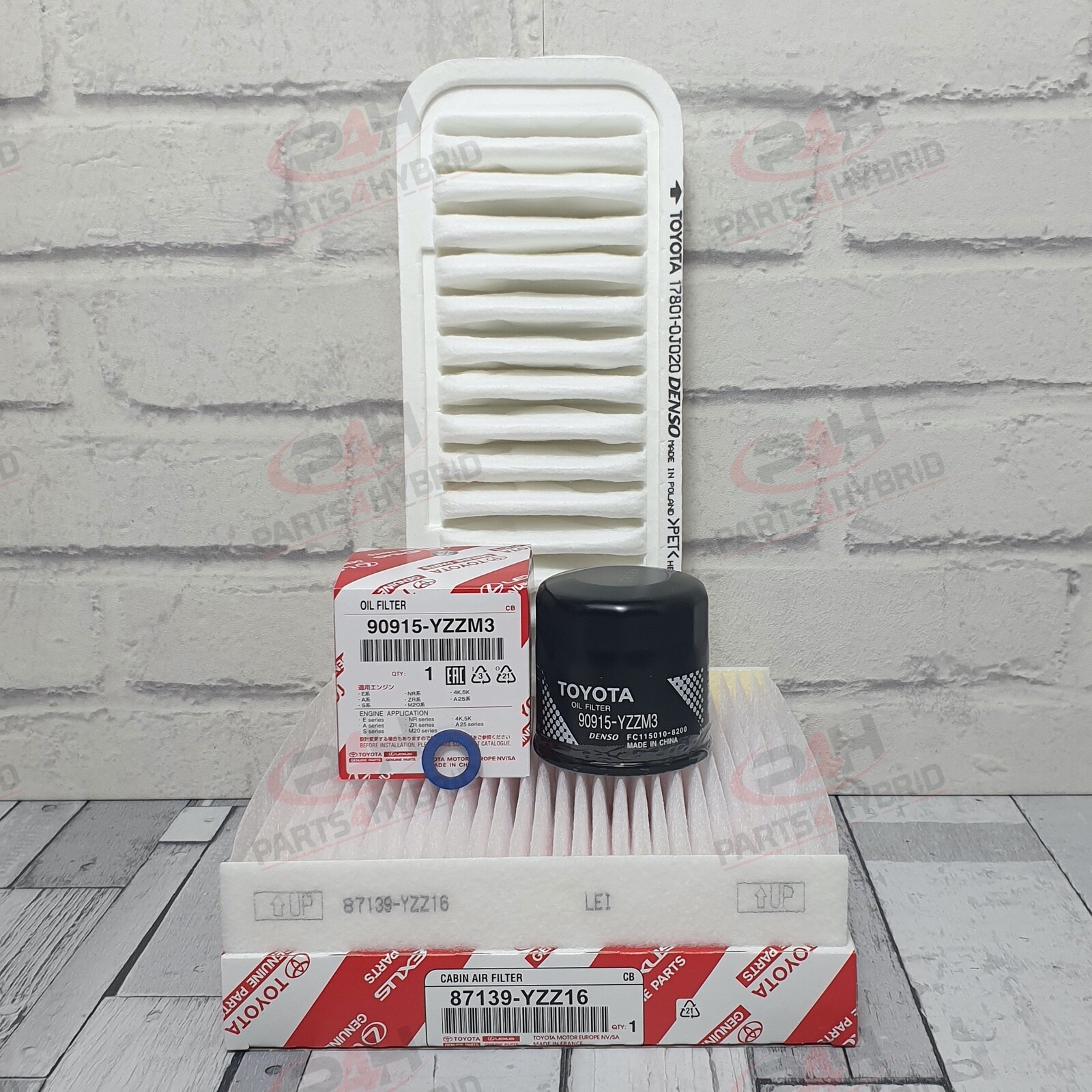 GENUINE TOYOTA YARIS SERVICE FILTERS KSP130 1.0L 2011-2014 ALL FILTERS & WASHER