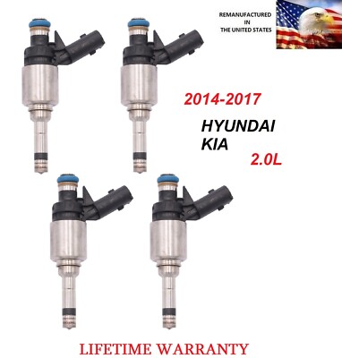 GENUINE 2014-2017 KIA Forte Koup 2.0L Set Of 4 Fuel Injectors #35310-2E500