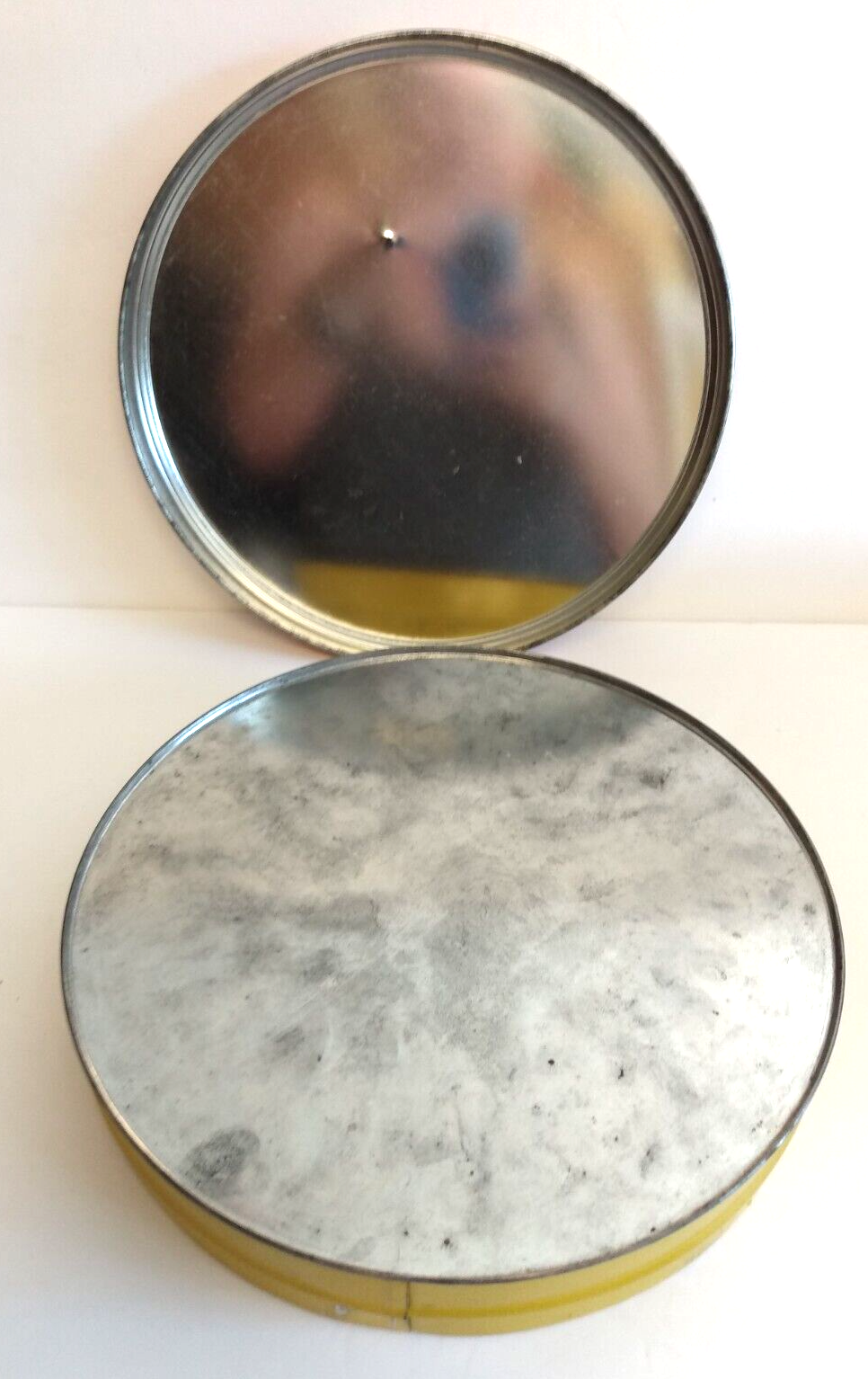 Vintage House of Almonds Collectable Retro Tin 10” Wide Orange and