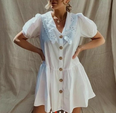 zara white poplin dress