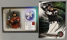 Two 2022 Bowman Platinum Jordan Lawlar: Silver Ice & Minted in Merit #TOP-72