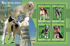 DOGS OF THE WORLD Dog MNH 4v-Stamp Sheet #81 (2013 Union Island Gren St Vincent)