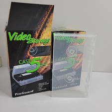 Set of 2 Proguard VHS Tape Storage Cases 5 Pack Clear Plastic VCR Made in USA