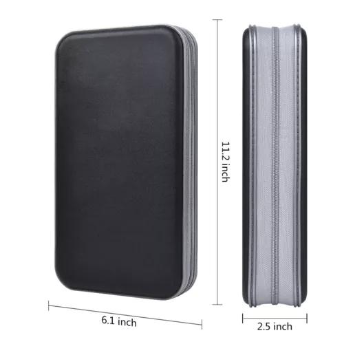 96 Disc CD Case Holder DVD Storage Wallet Bag Portable VCD Organizer Bag Black - Picture 4 of 6