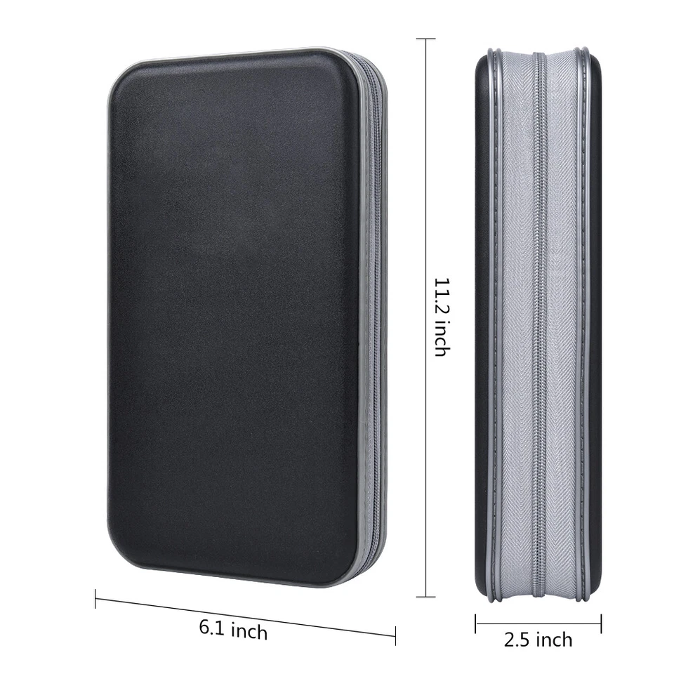 96 Disco CD Estuche Soporte Almacenamiento DVD Billetera Bolsa Portátil VCD Organizador Bolsa Negro Foto 4 de 4