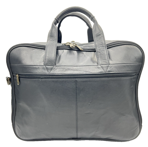 Heritage Leather Goods Portfolio Bag Expandable Briefcase Shoulder - No Strap - Picture 3 of 10