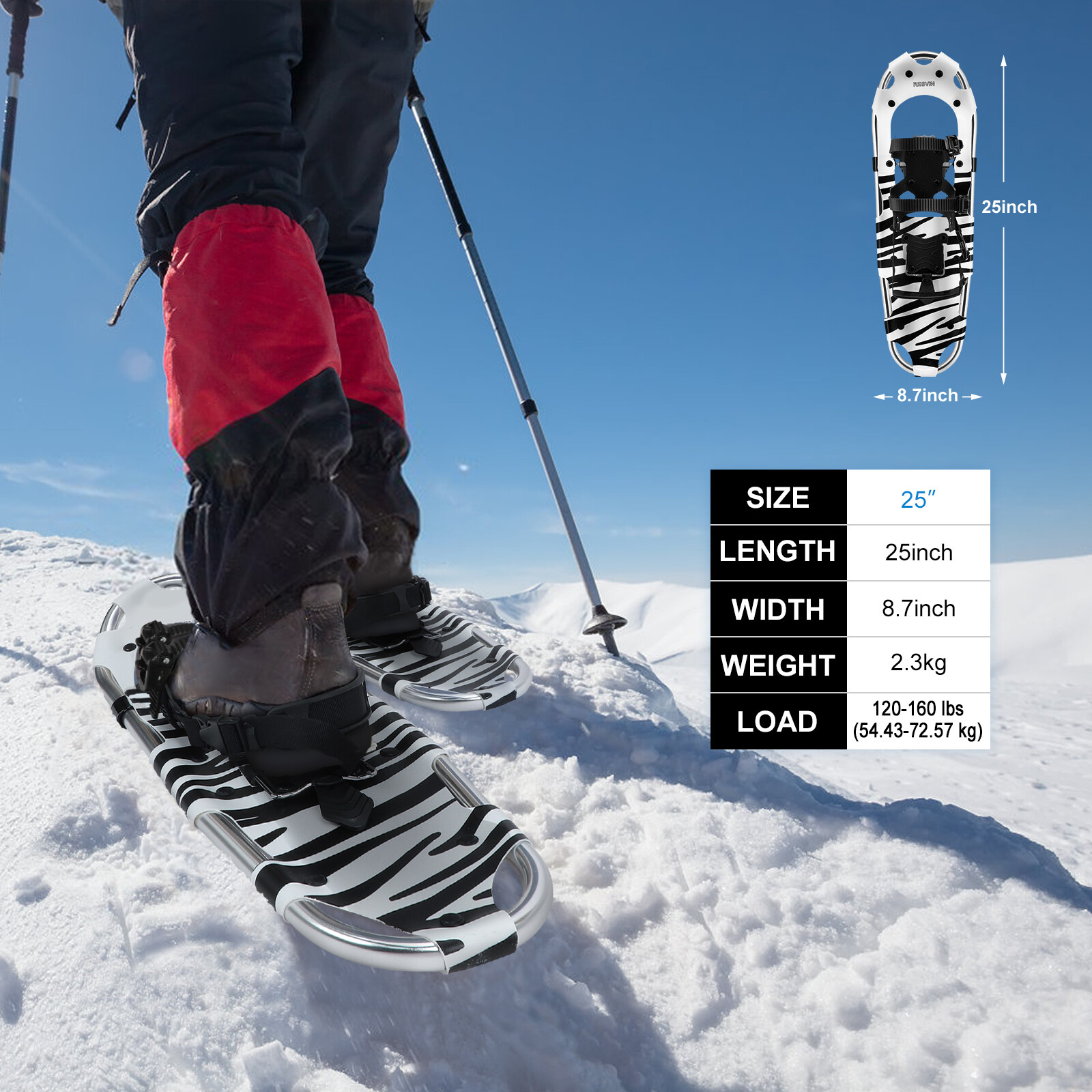 Snowshoes With Poles PEXMOR Lightweight Snowshoes For All Ages