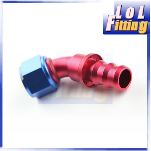 45/90 Degree Straight Push on Fuel Hose End Fitting -4AN 6AN 8AN 10AN 12AN 16AN - Picture 34 of 49