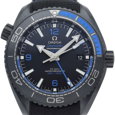 OMEGA Seamaster Planet Ocean 600M Coaxial Deep Black GMT 1.8'' 215.92.46.22.0...