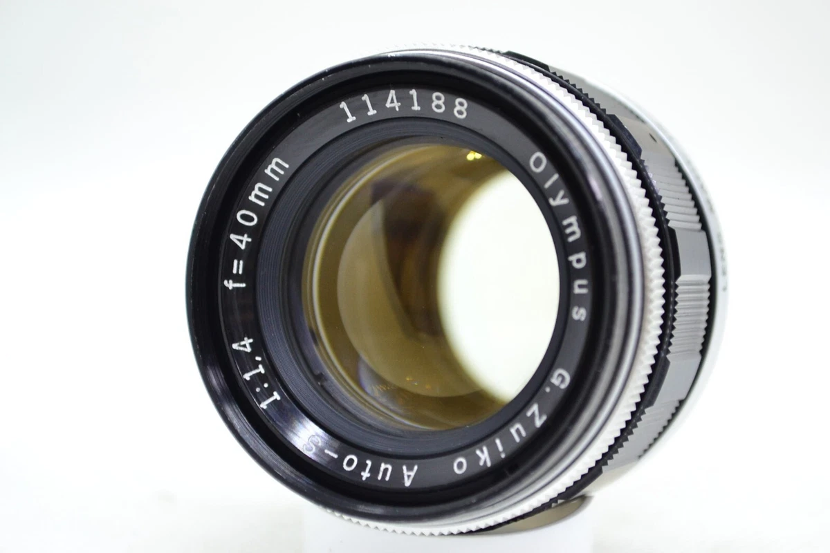 [Near Mint] Olympus G.Zuiko Auto-S 40mm F1.4 for Pen F Overhaul w/ S-45 Hood