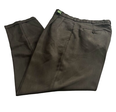 PERRY ELLIS Men s Gray Pleated Cuffed Dress Pants Trousers 36 x 32