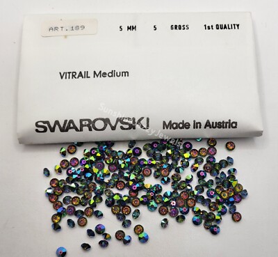 Factory Pack Swarovski Crystal Vitrail Medium 5mm Flat Bicone 5305 Beads;  720pc