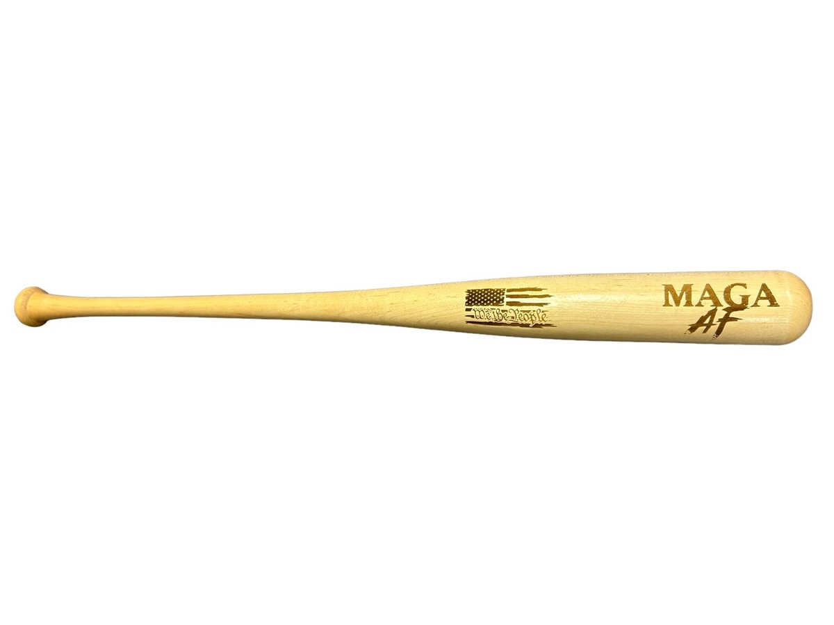 Batte De Baseball En Bois Gravé MAGA AF édition Limitée (livraison Gratuite)