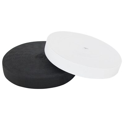 22 Yards Elastic Band Spool for Sewing Wide 1 Inch Black/White Knit Elastic w...