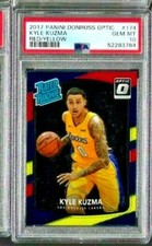 2017 Panini Donruss Optic Kyle Kuzma Red/ Yellow PSA 10 RC
