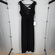 Mac Duggal Jersey V-Neck Cutout Gown Dress Size 20W Black Formal Dress Chic NEW