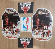 1987 MICHAEL JORDAN X2  DIE CUT ALL STAR STICKER GIGANTES + SUPER CANASTA 1986 