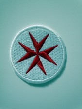 Maltese Cross Christianity Christian Symbol Saint John Patch 7cm