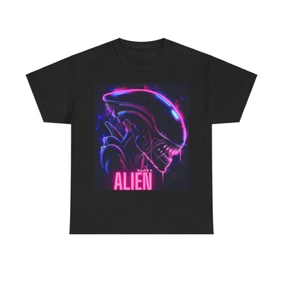 Alien Movie Neon T shirt Unisex Heavy Cotton Tee