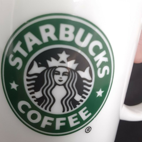 Starbucks Mugs (Pair) Collectible White Coffee Cups 2007 8oz with Mermaid Logo - Picture 9 of 9