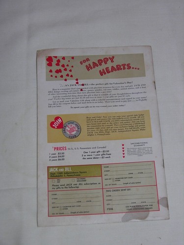 1956 JACK AND JILL FEBRUARY ISSUE STORIES PUZZLES BIOGRAPHIES PAPER DOLL TOO! - Picture 2 of 3