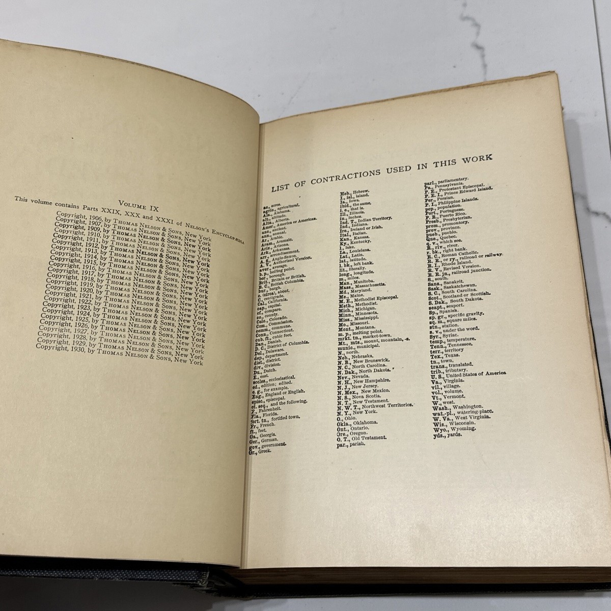 1930 Nelson's Perpetual Loose-Leaf Encyclopedia 4 Book Lot Vol. V