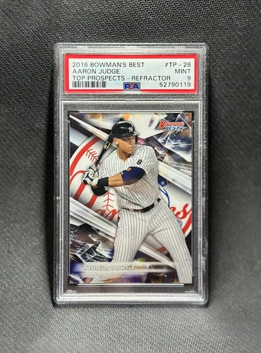 2016 Bowman's Best Aaron Judge Top Prospects Refractor #TP-28 PSA 9 MINT