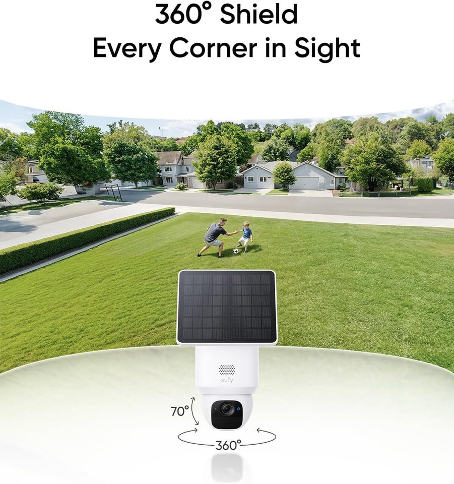 eufy SoloCam E30 Security Cameras Wireless Outdoor Solar Camera Kit 2K ...