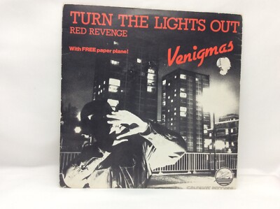 Venigmas Turn the lights out 7  single  1979 with inserts paper plane lyrics 