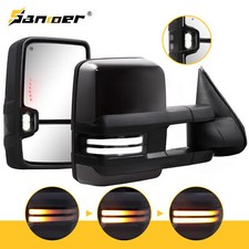 Painted Black Tow Mirrors For 2003-2007 Chevy Silverado 1500 2500 3500hd Power Painted Black Tow Mirrors For 2003-2007 Chevy Silverado 1500 2500 3500hd Power