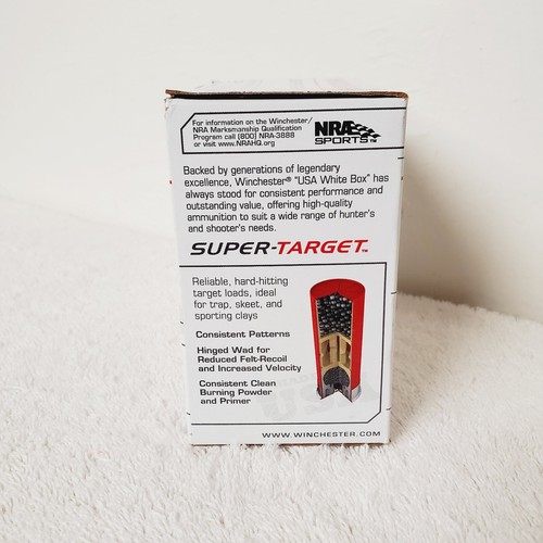 Winchester Super Target Heavy Load Shotshell 12G White Red Collector's EMPTY BOX - Picture 5 of 6