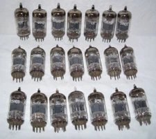 Lot of (21) 26AQ8 UCC85 tubes,radio,amplifier,twin triode,tuner,receiver,Holland