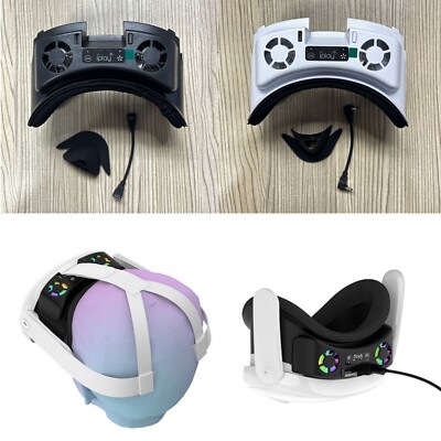 VR Helmet Cooling Fan Eye Mask RGB Light Nose Shade Cover for Quest 3 VR Glasses