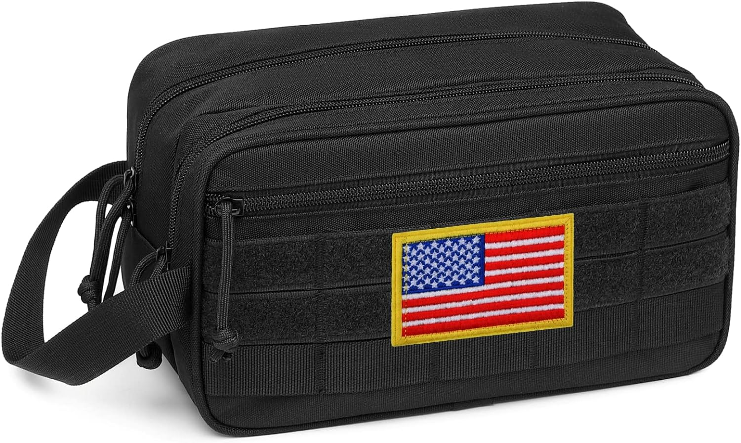 Tactical Molle Toiletry Bag for Men with Dry Wet Compartments-image