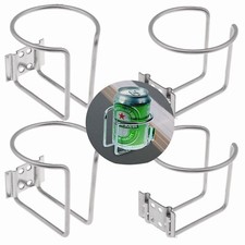 4X Stainless Steel Ring Cup Holder with Screw Marine Boat Yacht Drink Holder