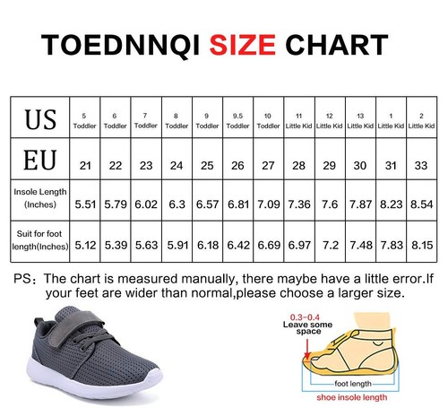 Boys Girls Running Shoes Lightweight Breathable Strap Sneakers for Kids - Picture 4 of 7