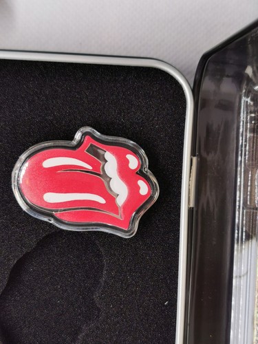 GIBILTERRA £1 ONE POUND COIN UK the rolling stones ARGENTO SCARSE BOX PACK CARD - Foto 4 di 5