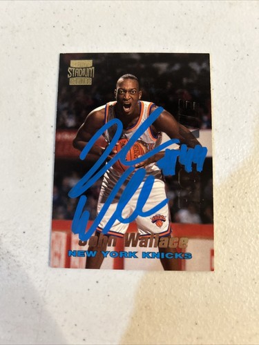 JOHN WALLACE SIGNED AUTOGRAPH 1996 TOPPS STADIUM CLUB TRADING CARD KNICKS COA - Picture 2 of 3