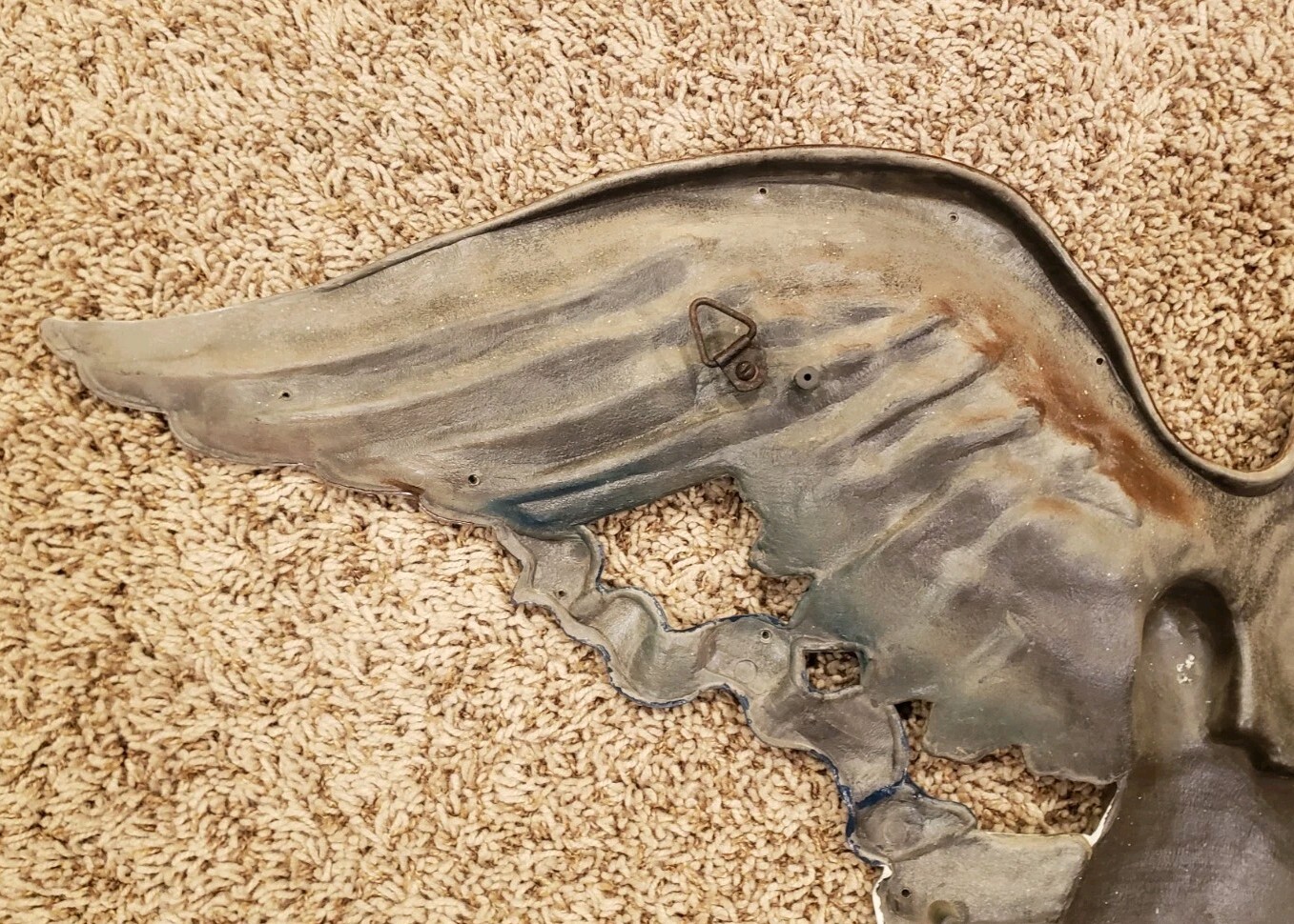 Vintage 1958 Syroco Federal Bald Eagle 3762 Plastic Wall Plaque 45" Wings X 17" 