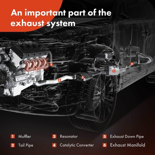 Colector de escape con kit de junta para Jeep KJ Liberty 2002-2005 TJ Wrangler 2,4 L - Imagen 5 de 8