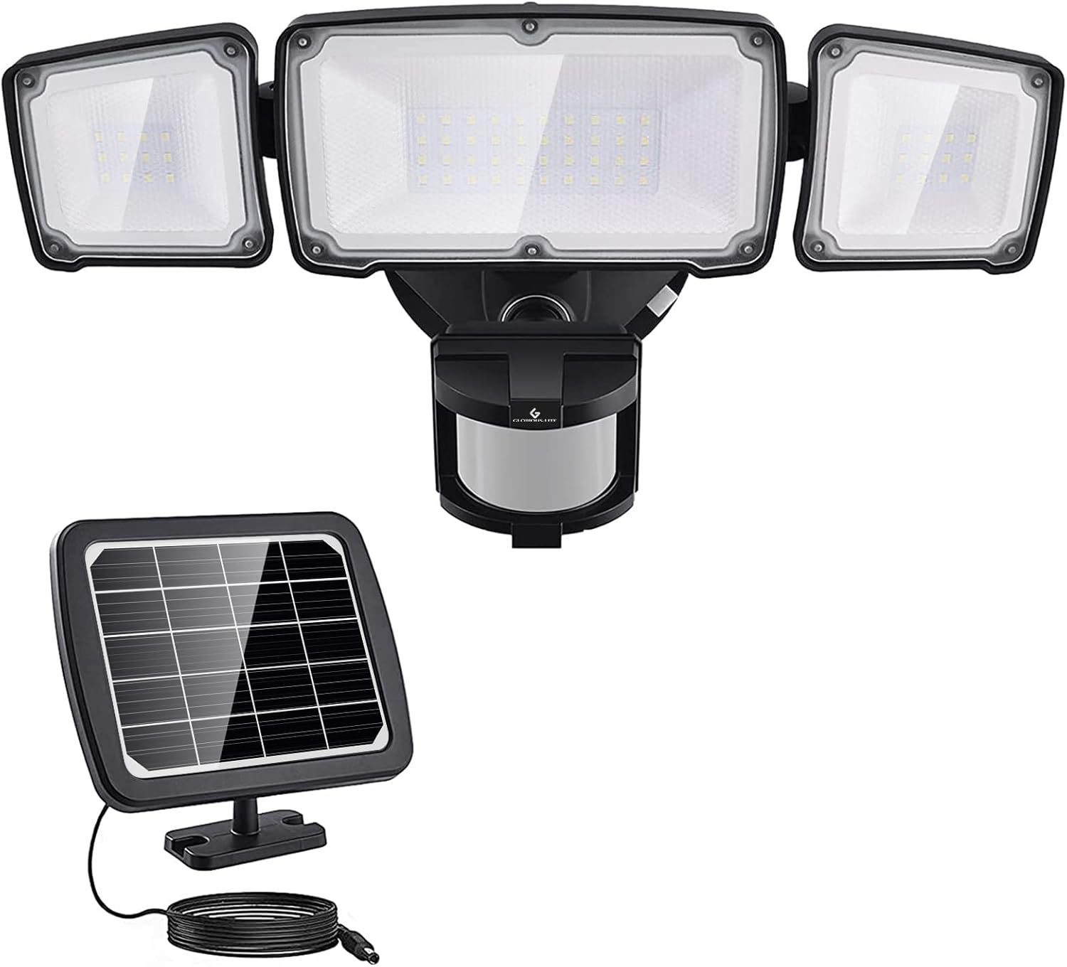 Solar Security Lights 2400Mah LED Motion Sensor Light Outdoor, Rechargable 1600L