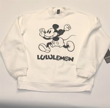 NEW DISNEY X LULULEMON MICKEY Fleece Oversized Pullover White XS