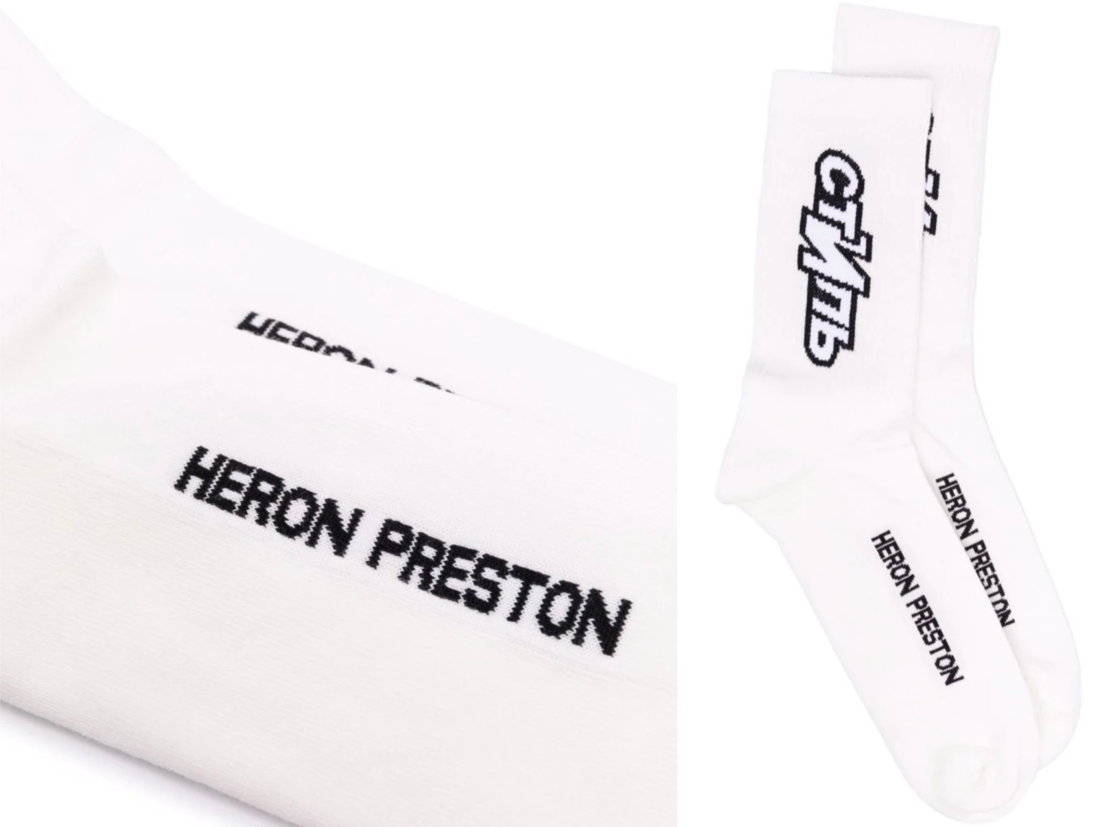 Heron Preston CTNMB Cotton Organic Sheer Tennis Socks Intarsia Sneaker Socks M