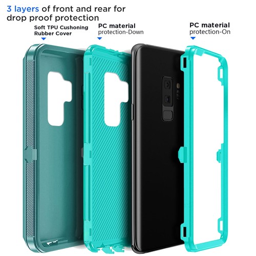 For Samsung S9/S9+ S9 Plus Heavy Duty Phone Case Cover Tempered Screen Protector - Picture 5 of 54